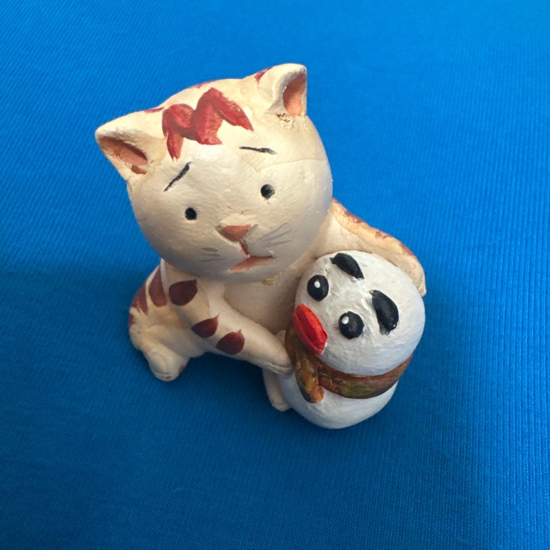 １点もの　もりわじんさんサイン入り！招き猫　猫の置物