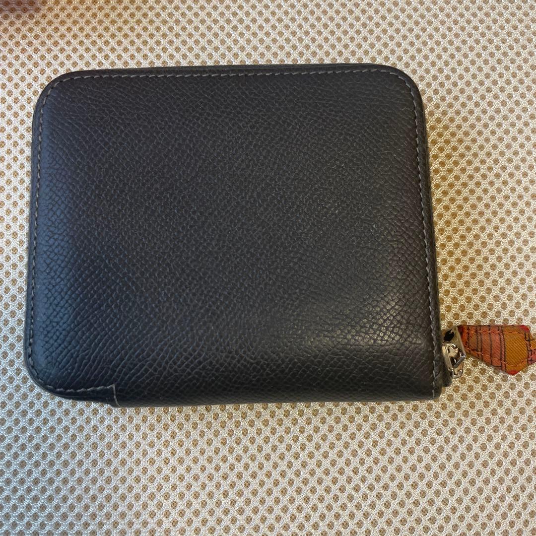 HERMES コンパクト アザップ コンパクト シルクイン ケース レザー