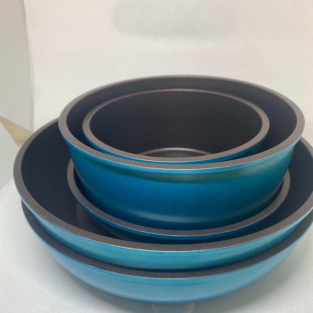 Lycka フライパンセット ターコイズAセット13点