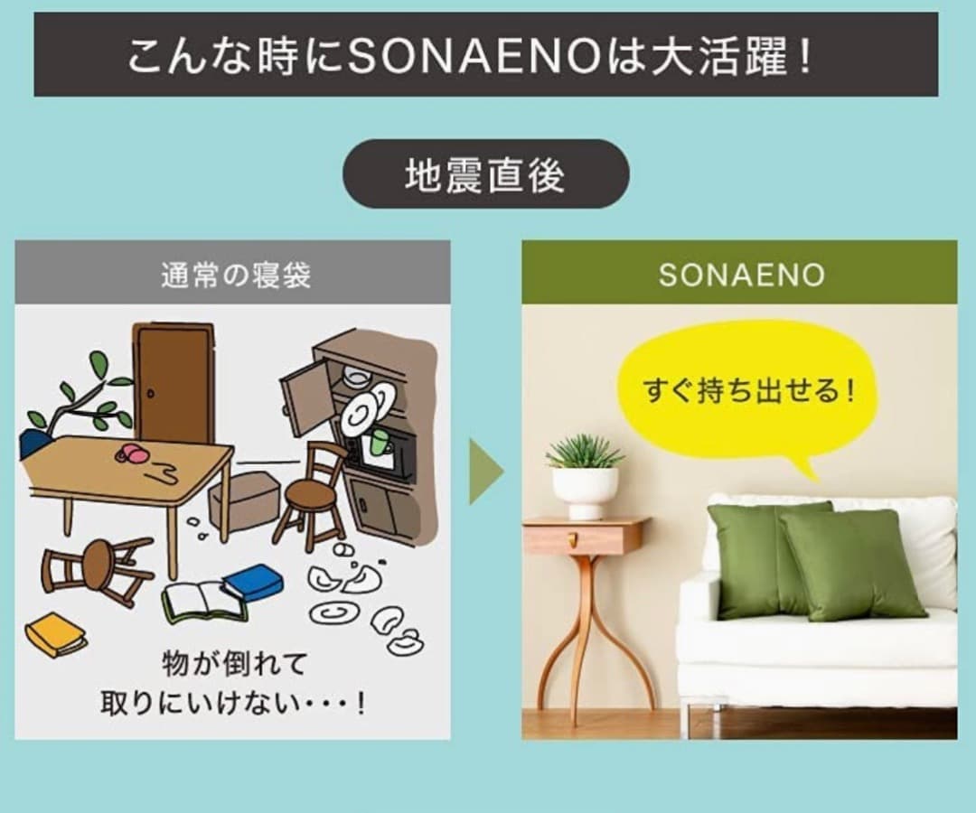 SONAENO★２個セット クッション型多機能寝袋