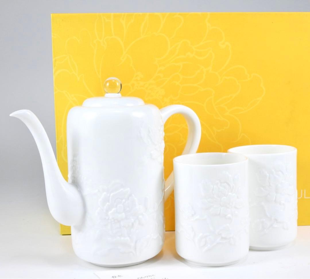 LIULI LIVING レジャー四季 ポット&カップセット 四季の花彫り