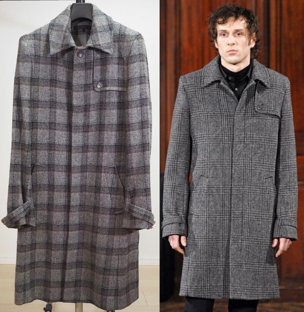 ヴィンテージ07AWアーカイブ ヴェロニクブランキーノ 比翼ツイードコート46