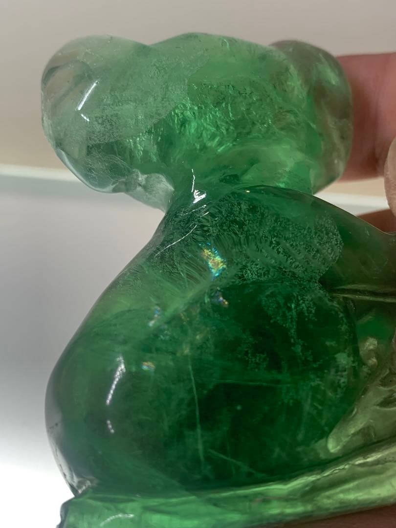 コアラ　フローライト　蛍石　高品質　アイリス　天然石　彫刻　激レア