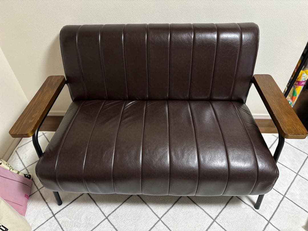 ⭐︎送料込み⭐︎ニトリ/2人掛けソファ 合成皮革ソファ