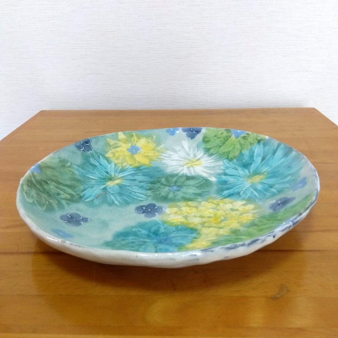 ゆずりは工房　花緑彩　大皿　盛皿