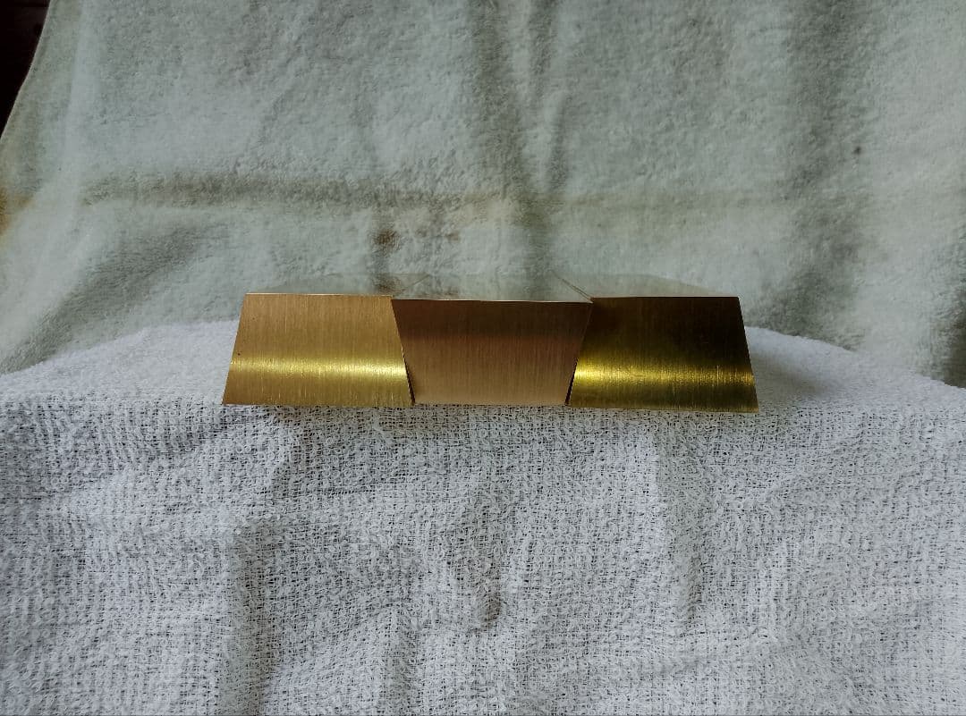 真鍮製台形型インゴット　３本セット　IG−１