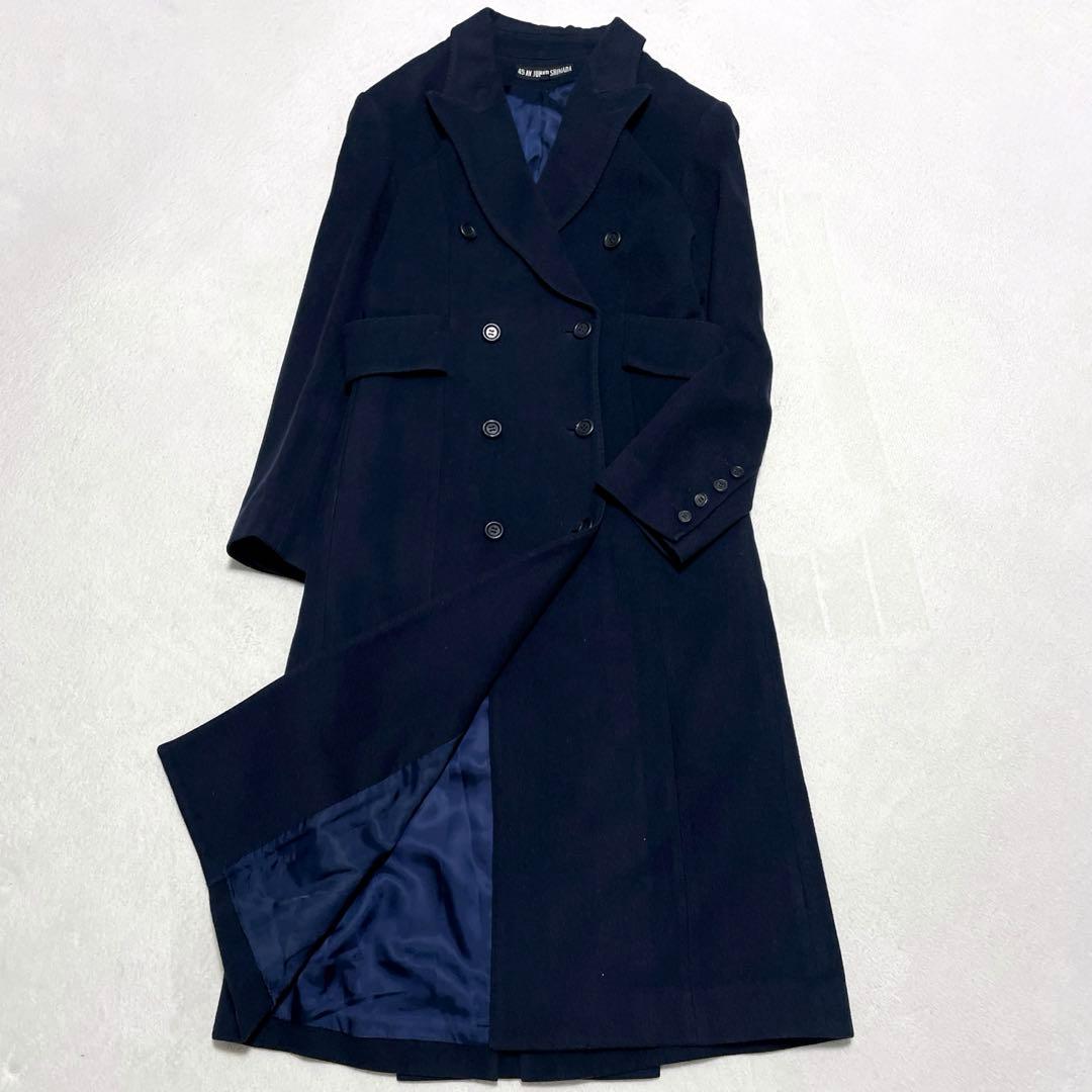 49AV ジュンコシマダ 着丈116cm ダブルロングチェスターコート カシミヤ