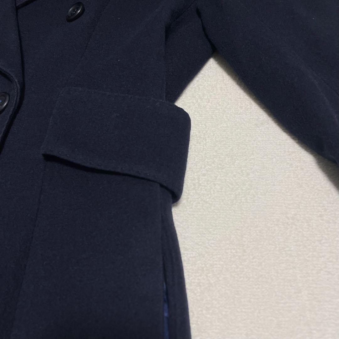 49AV ジュンコシマダ 着丈116cm ダブルロングチェスターコート カシミヤ