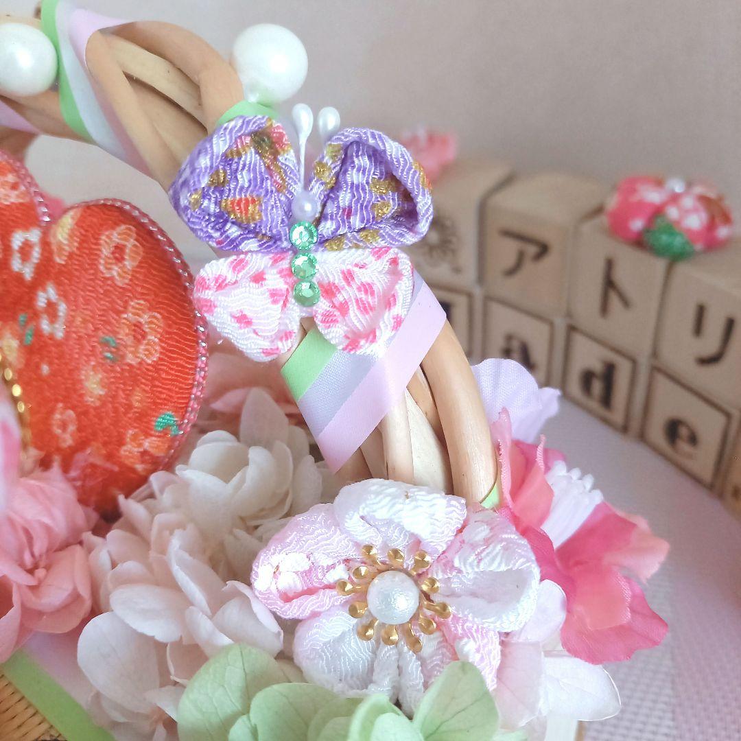 No５ 桃の節句 .*✿ ひな祭りアレンジ ちりめん細工 うさぎver.