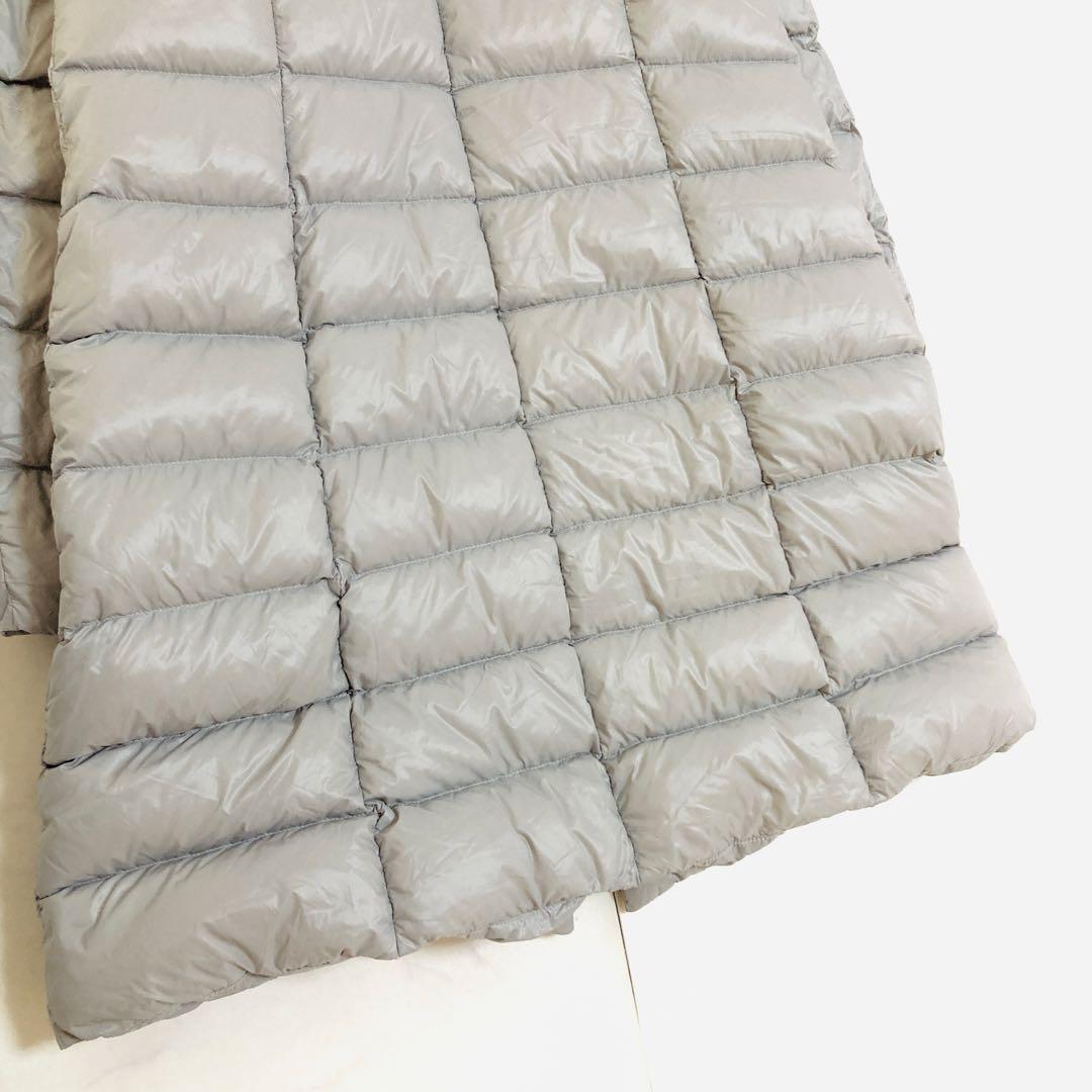 ヘルノ　ダウンコート　 Aライン　ゴールドロゴプレート　ロング丈　軽量　38