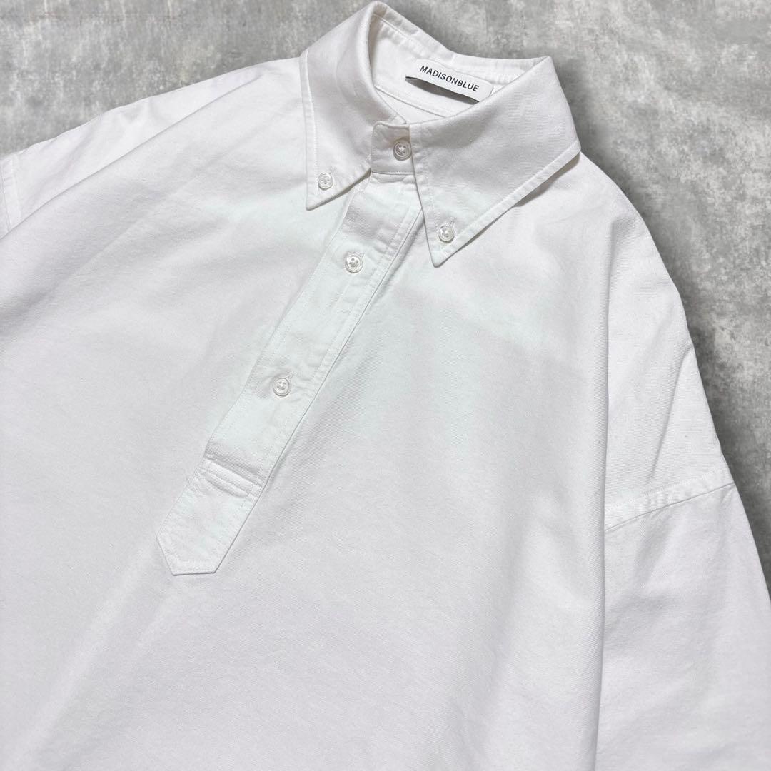 【美品】マディソンブルー　オックスフォードシャツ　半袖　ホワイト　00