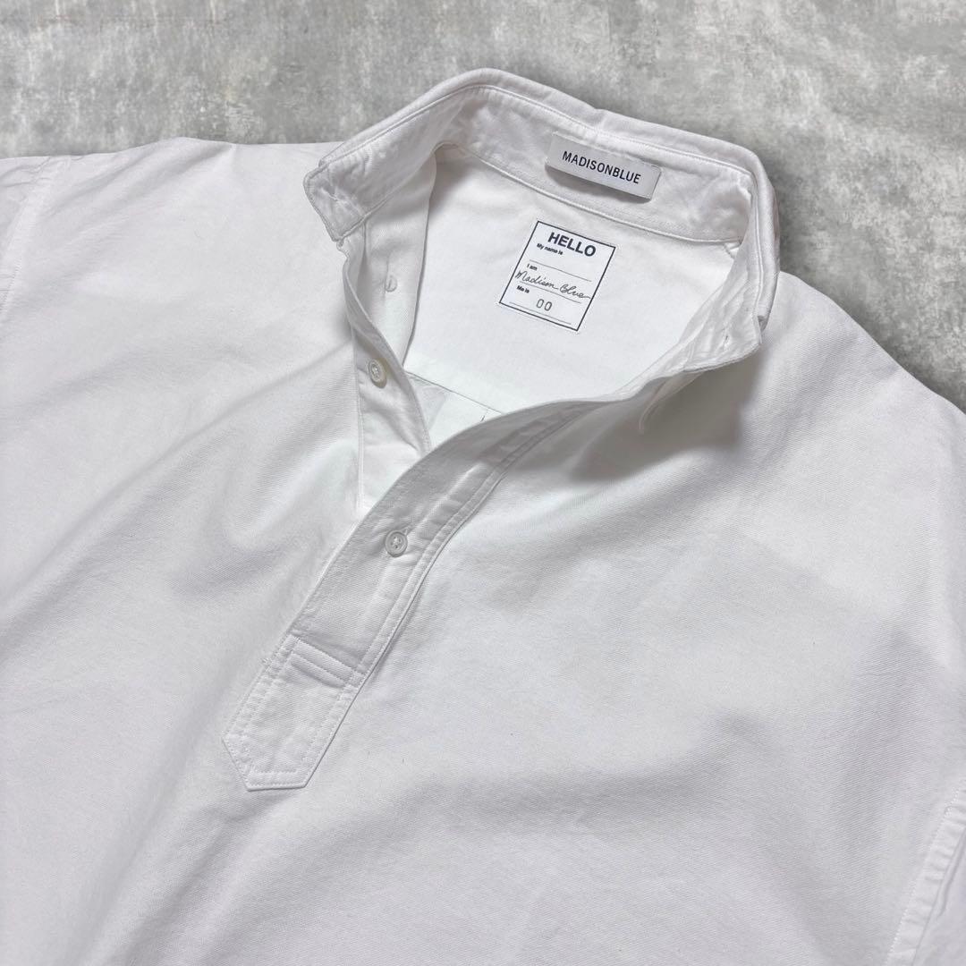 【美品】マディソンブルー　オックスフォードシャツ　半袖　ホワイト　00