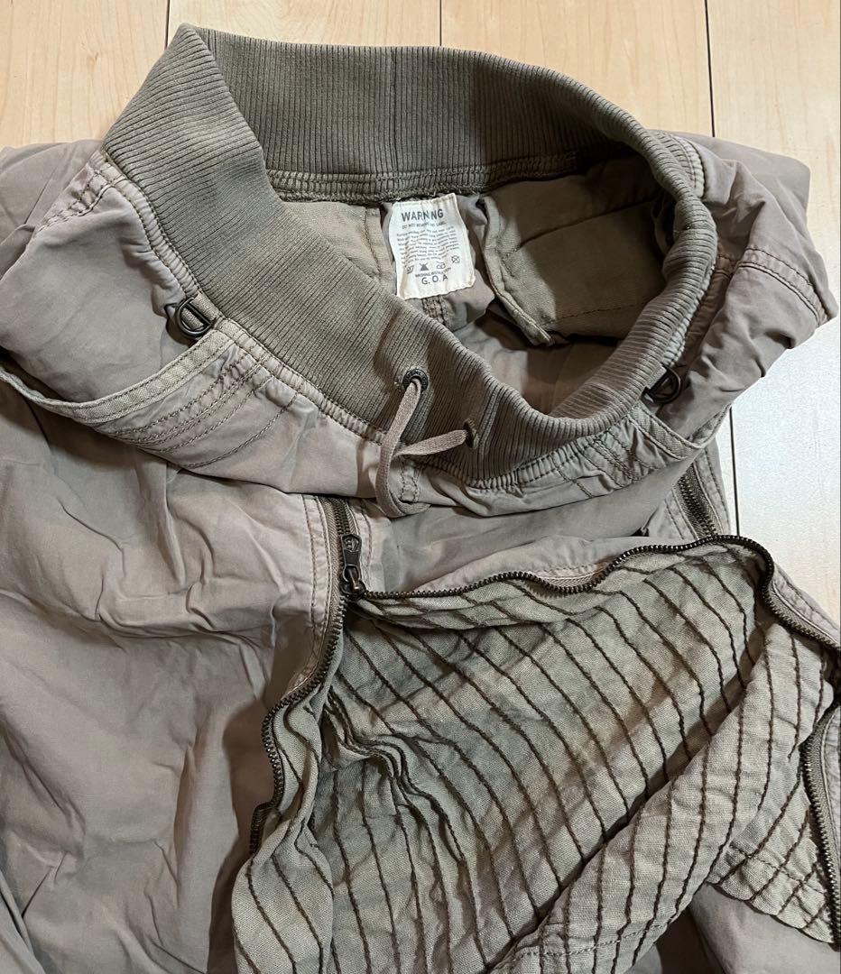 goa ゴア ジップスライダーロングスカート free ミリタリー 希少 Y2K