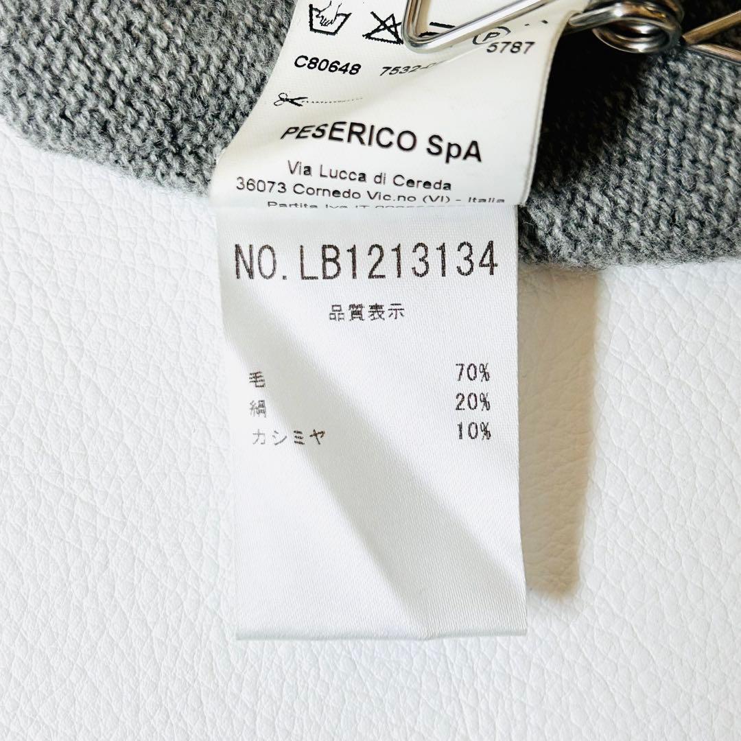 3153y美品 ペセリコ カシミヤシルクモックネックニット モニーレ付き グレー