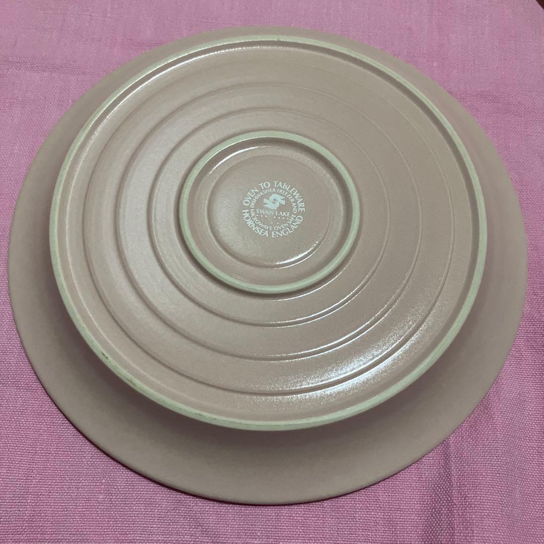 ホーンジーイギリス製 カップソーサー18cmケーキプレート22cmプレートセット