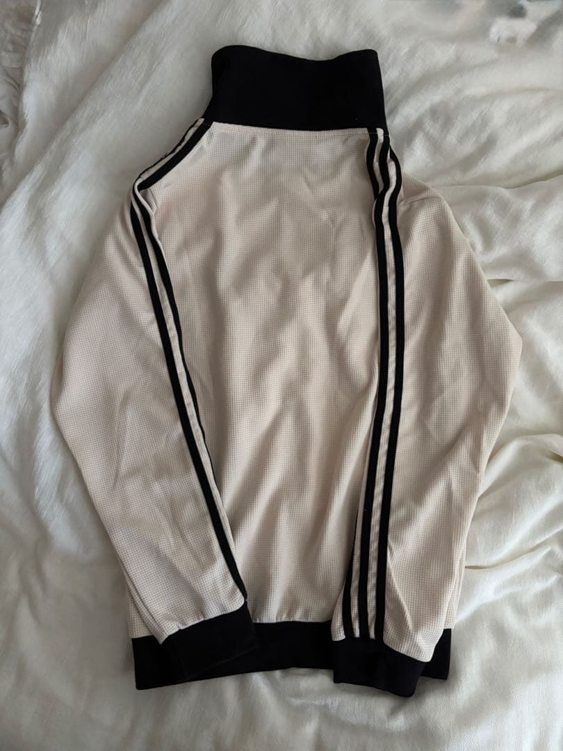 adidas ワッフルトラックジャケットS ホワイト/ブラック