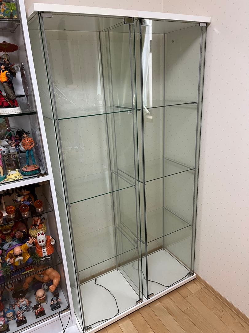 【引き取り限定】IKEA イケア デトルフ 2台 ガラスケース ラック