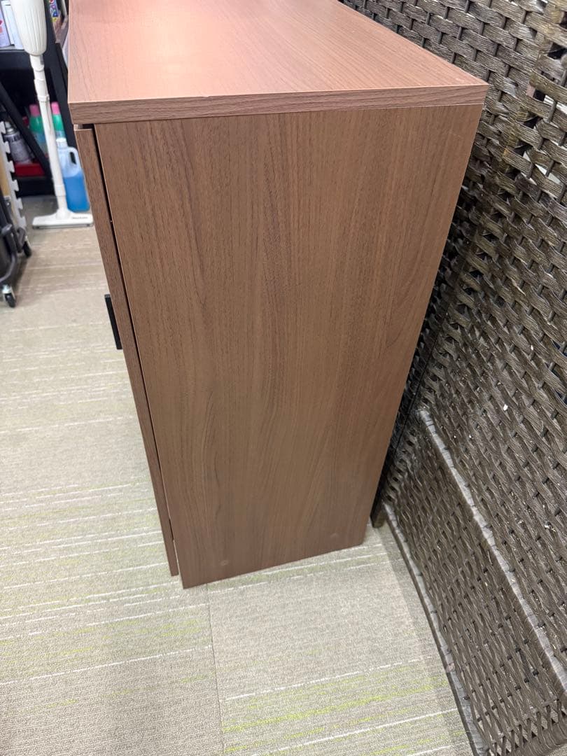 【洗浄消毒作業済】【美品】ニトリ　レンジ台(フォルムN RE9060G MBR）