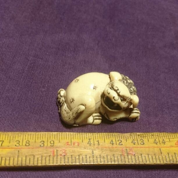 獅子 根付 江戸中期