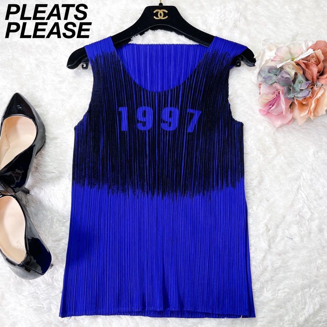 【極美品】プリーツプリーズ 1997 アーカイブ ベロアMIX タンクトップ