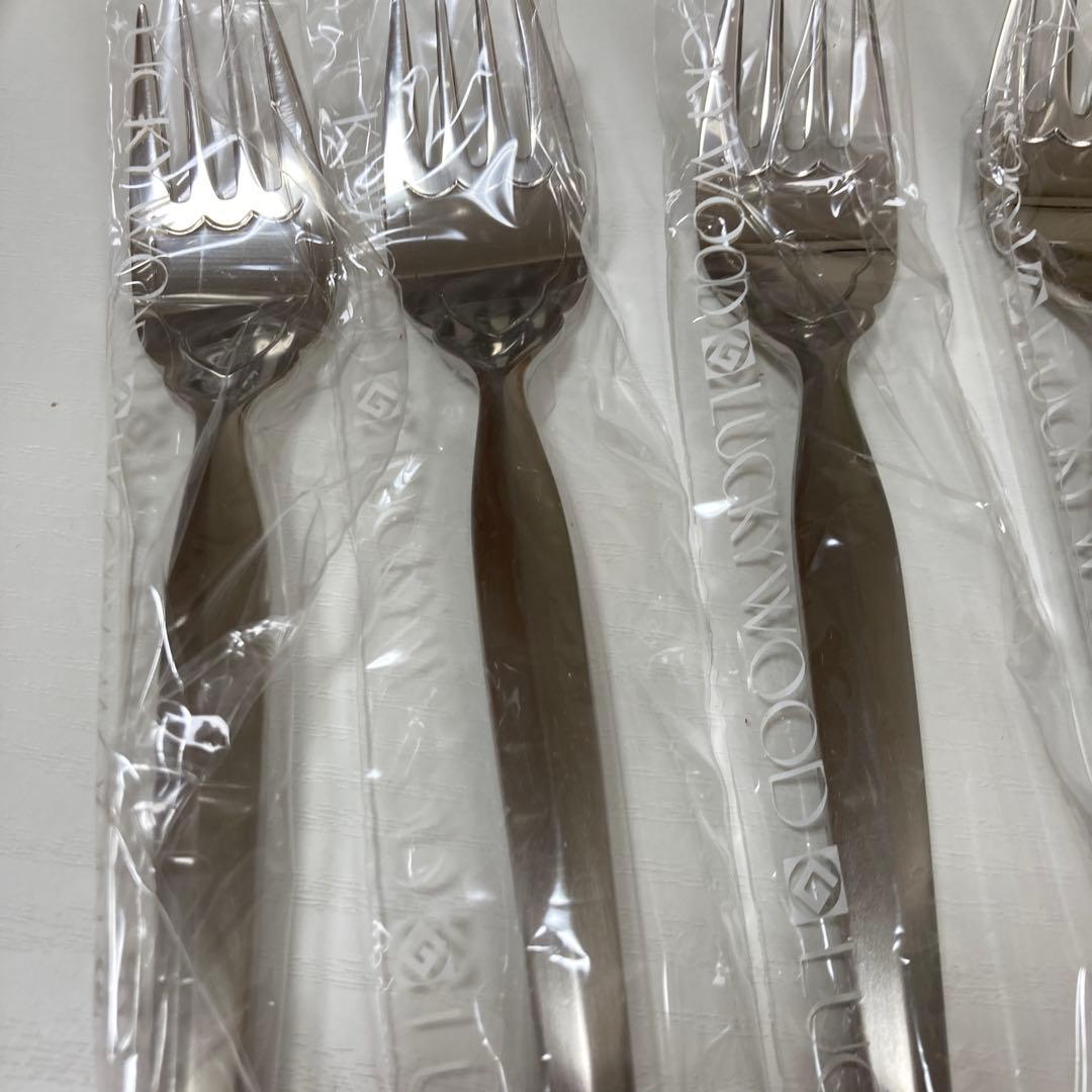 18-12ステンレス　日本製ラッキーウッドフィッシュフォーク、ナイフ