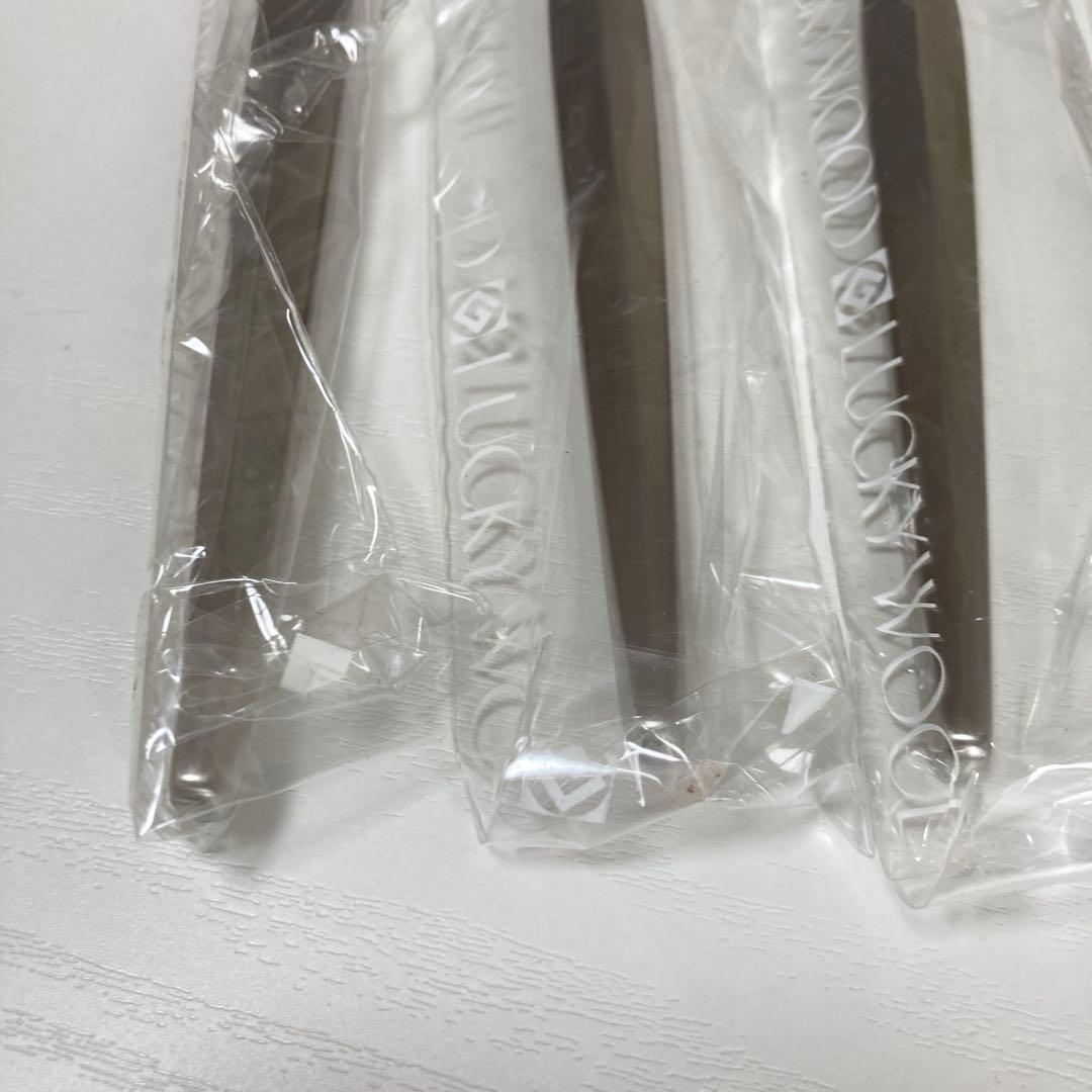 18-12ステンレス　日本製ラッキーウッドフィッシュフォーク、ナイフ