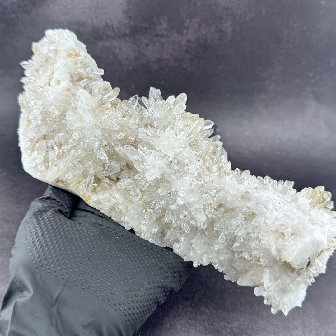 G-165水晶クラスター　原石　クリスタル　天然石　1kg キラキラ水晶原石