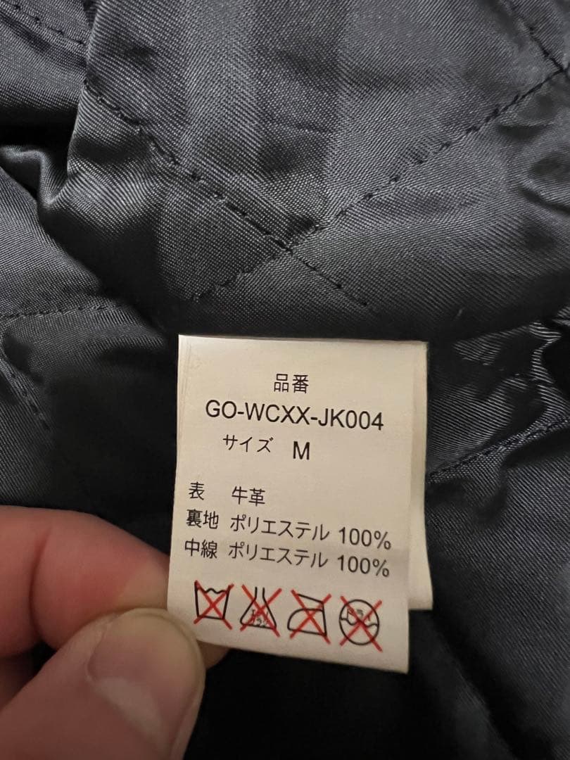 ★安い★本革★牛革★美品★シングルライダース★革ジャン★黒★Ｍ★レザー