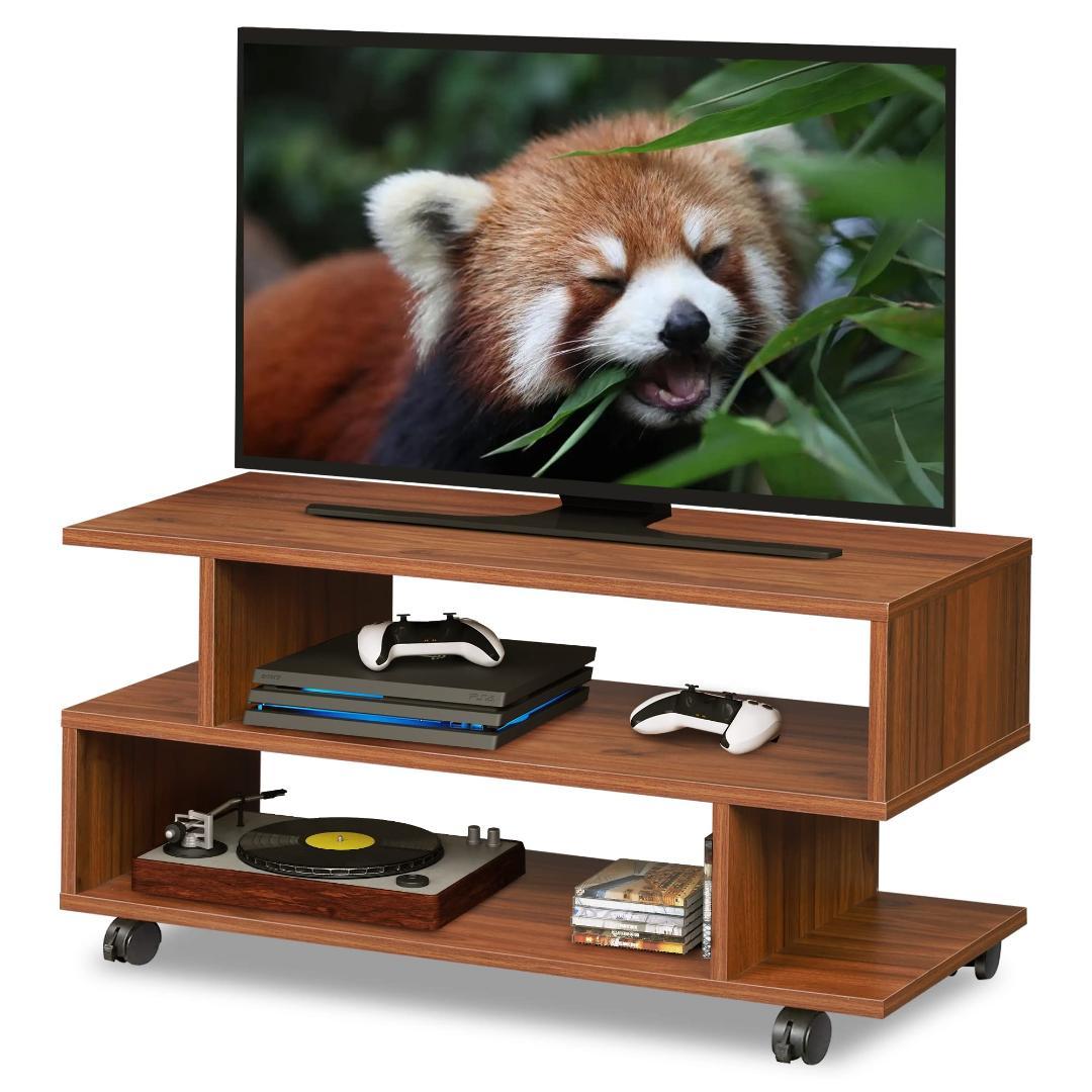 ローボード キャスター付 37V対応 移動楽々おしゃれS型テレビ台