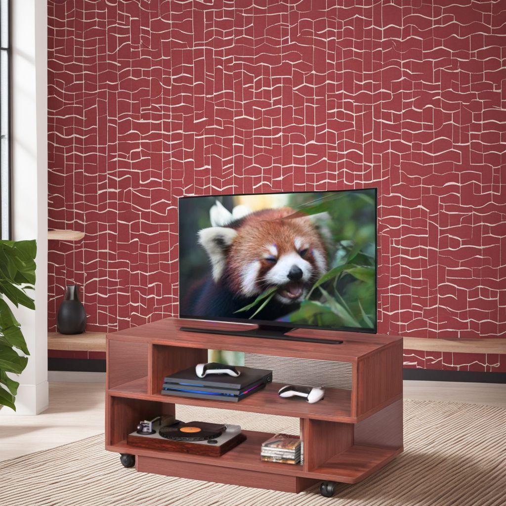 ローボード キャスター付 37V対応 移動楽々おしゃれS型テレビ台