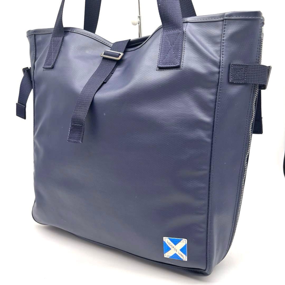 ✨良品✨ラゲッジレーベル　トートバッグ　ニューライナー　青バッテン　A4可