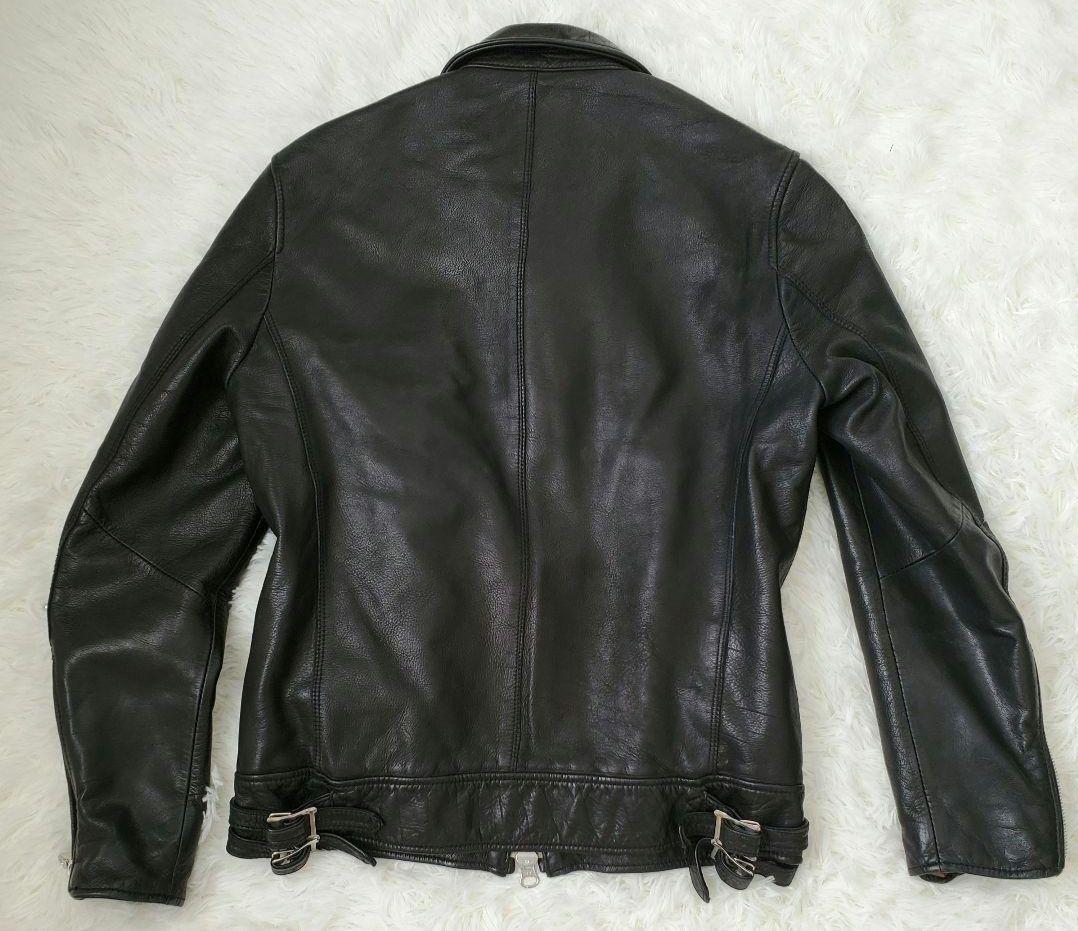 ⭐美品⭐ナノ・ユニバース　ラムレザー　シングルライダース　キルティング　中綿