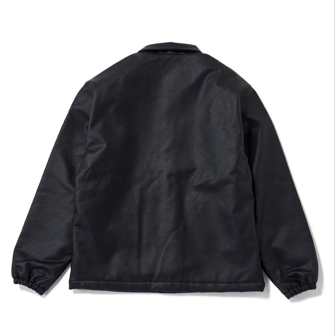 roller fake leather coach jacket M 現物写真