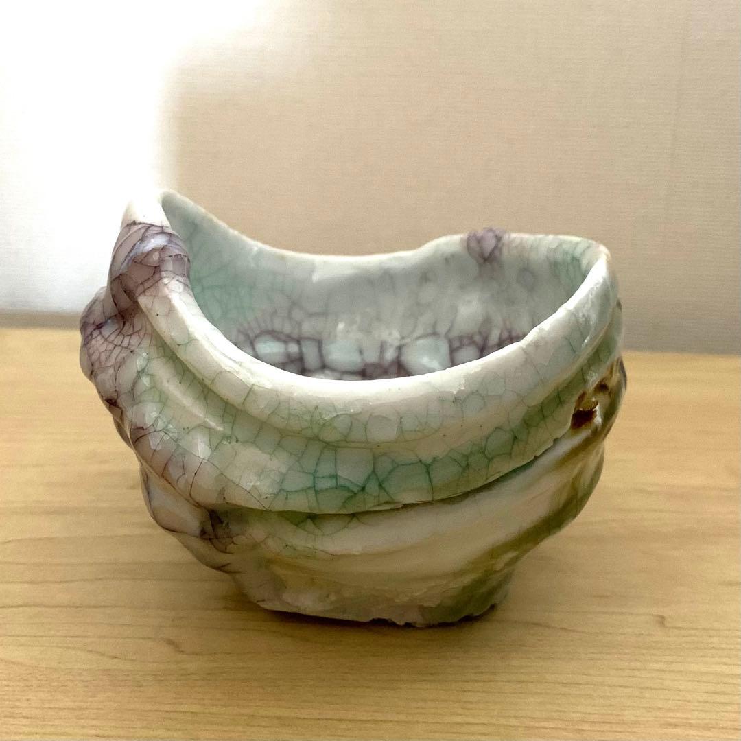 氏家昂大 漆貫入彩白磁ぐい呑