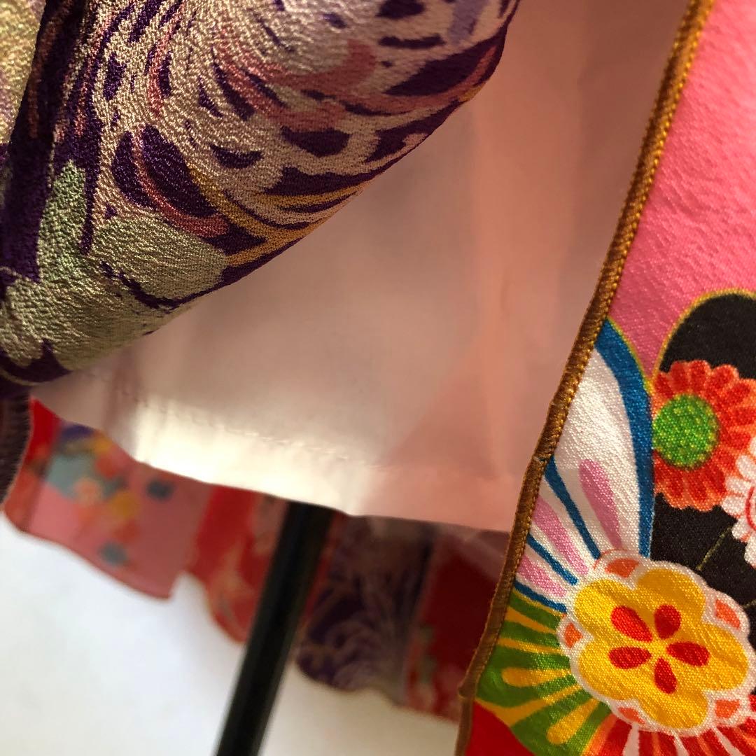 ティアードスカート　古布　リメイク　子供着物　女児着物　七五三着物　一点物