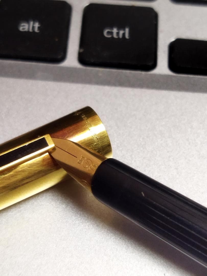 デュポン S.T.DuPont 万年筆 　925　ペン先 18ct ゴールド