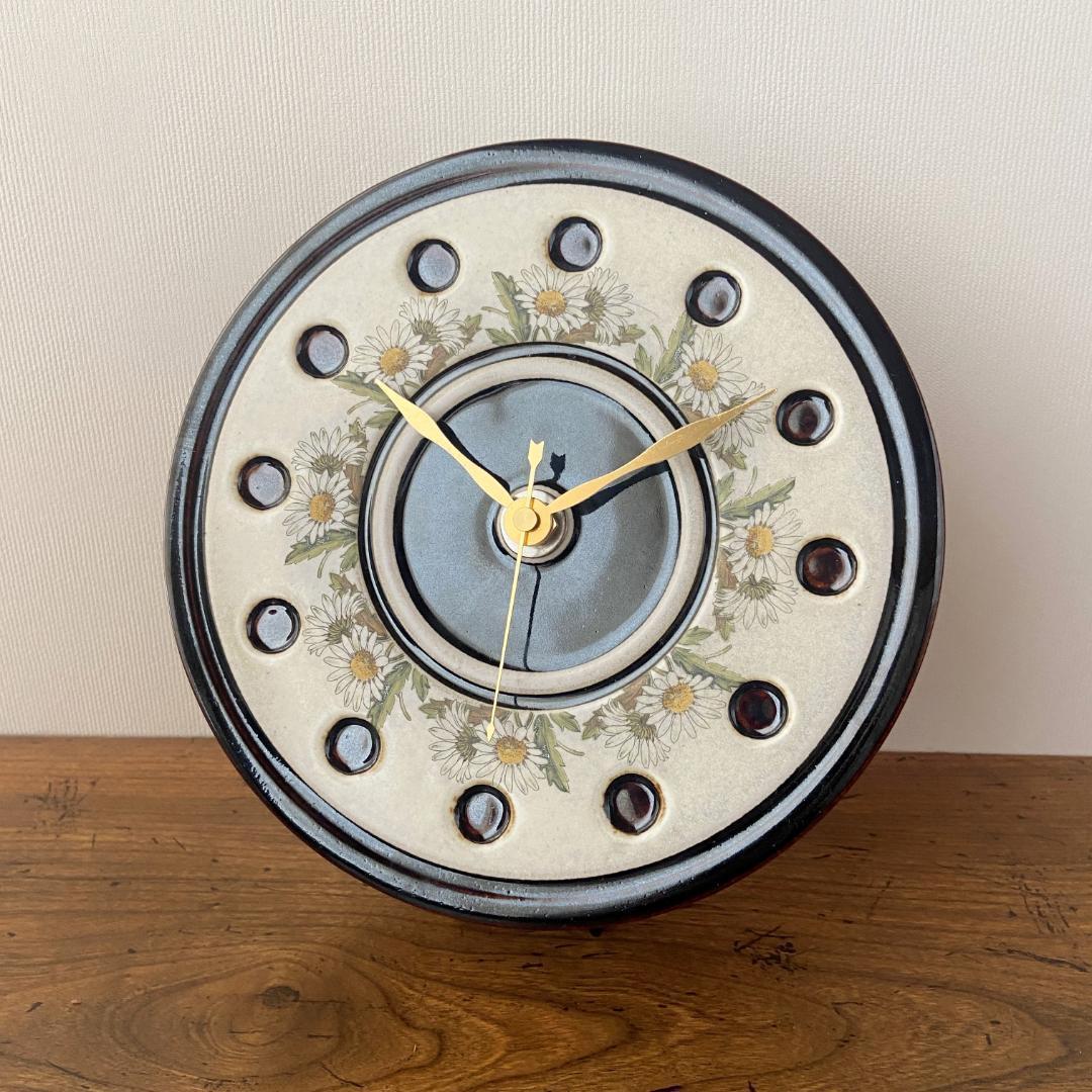 ロールストランド 陶器製 ヴィンテージ 壁掛け時計 電波時計に交換済
