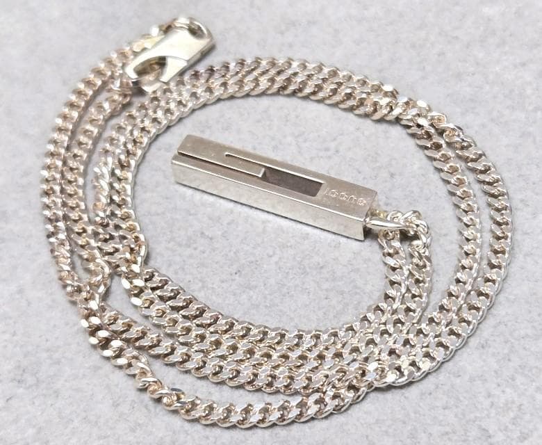 GUCCI グッチ Ag925 カットアウトG　ネックレス　箱付き　42435