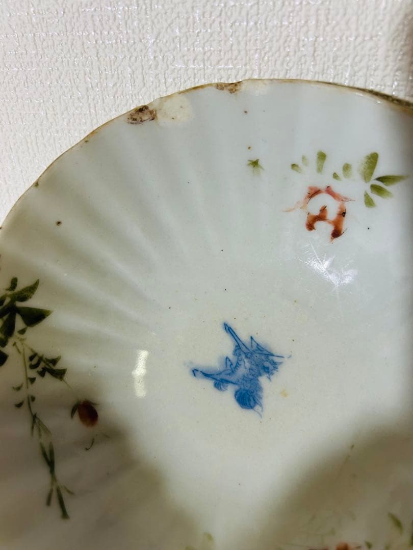 清時代　中国美術　色絵鉢　直径15cm