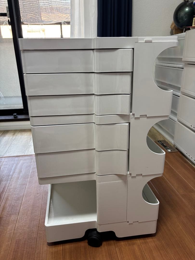 正規品　ジョエ・コロンボ　ボビーワゴン 3段5トレイ ホワイト　刻印