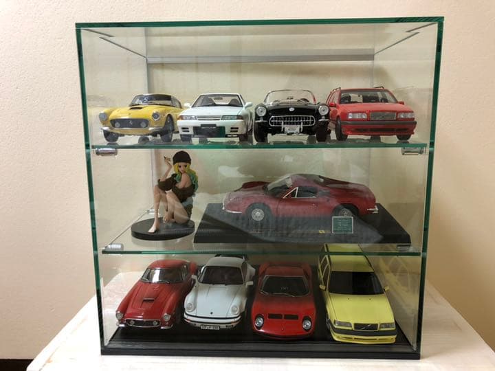 高級ガラスケースＫ☆フィギュア☆1/18☆コレクション☆ガラスケース☆ミニカー