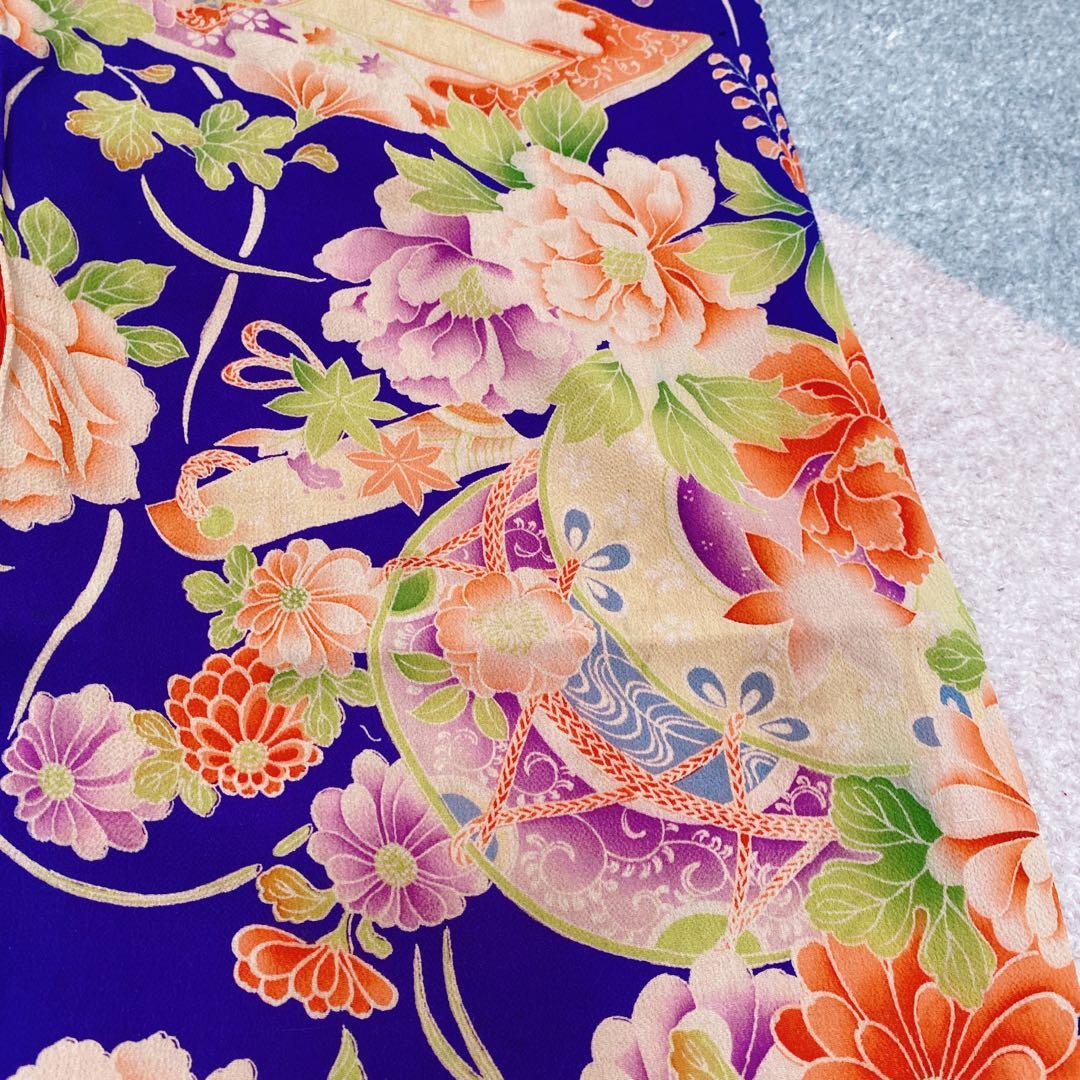 七五三 3歳 正絹 アンティーク 着物 被布 小物 セット