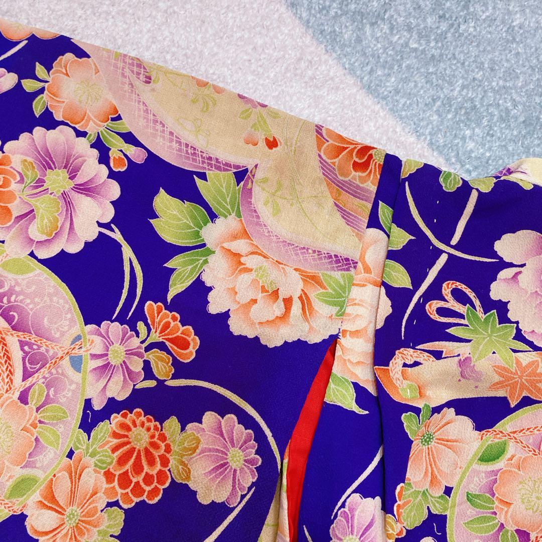 七五三 3歳 正絹 アンティーク 着物 被布 小物 セット