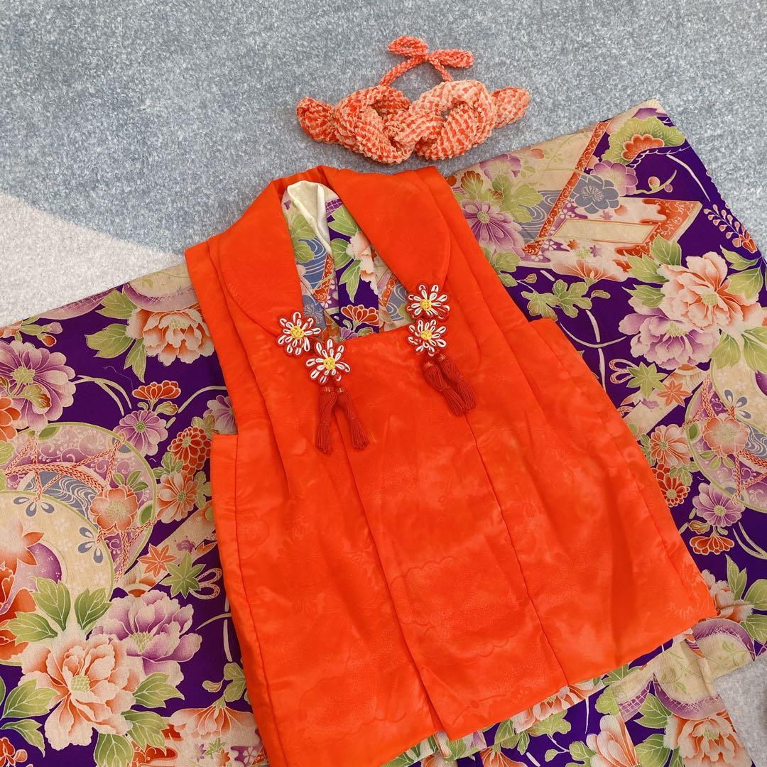 七五三 3歳 正絹 アンティーク 着物 被布 小物 セット