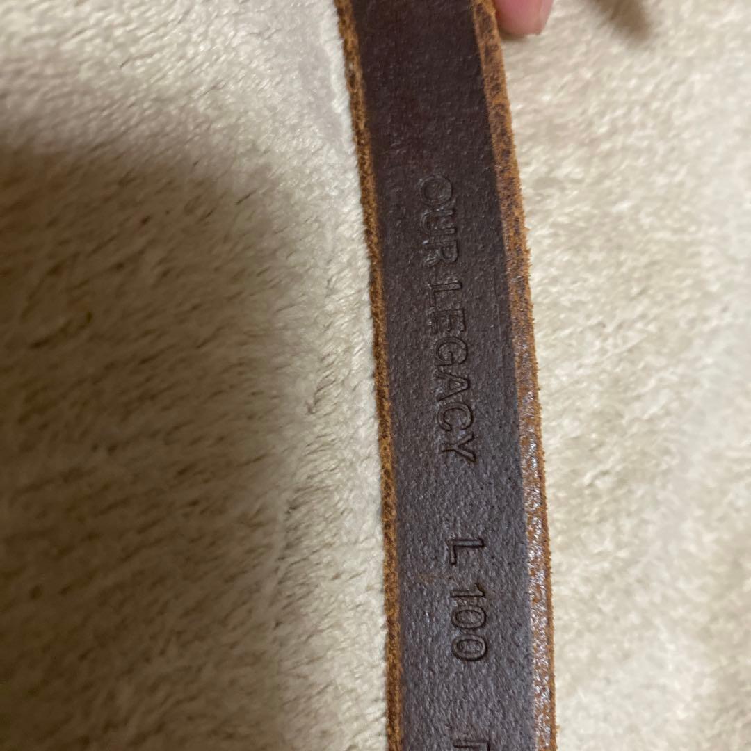 our legacy ブラウンレザー ベルト