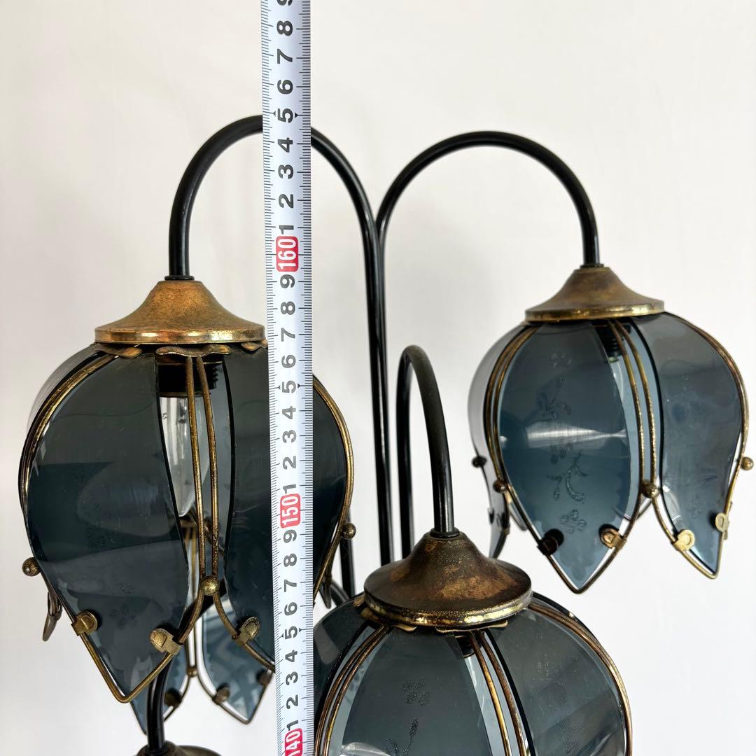 『ヴィンテージ』レトロ　アンティーク　フラワー スタンドライト 鈴蘭フロアランプ