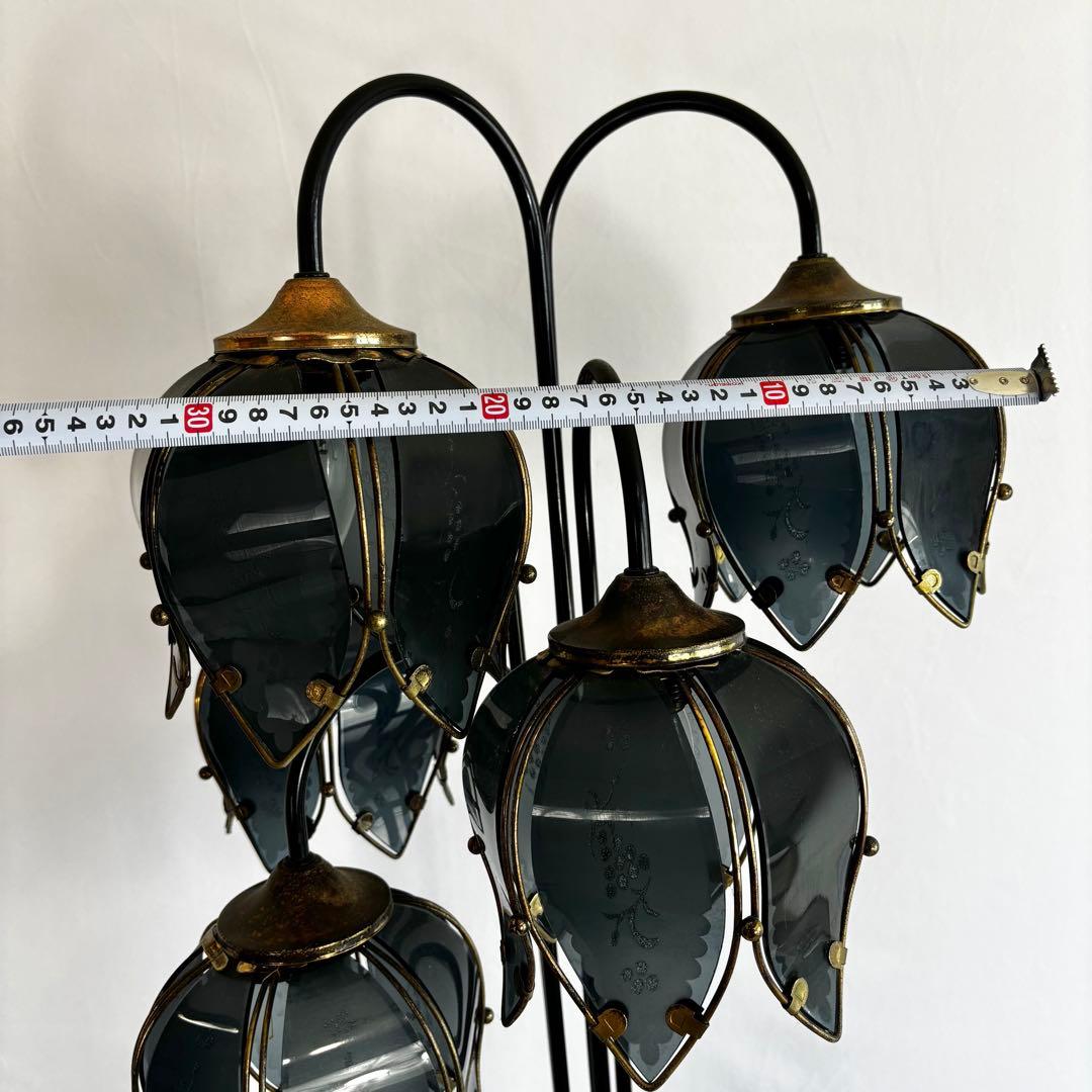 『ヴィンテージ』レトロ　アンティーク　フラワー スタンドライト 鈴蘭フロアランプ