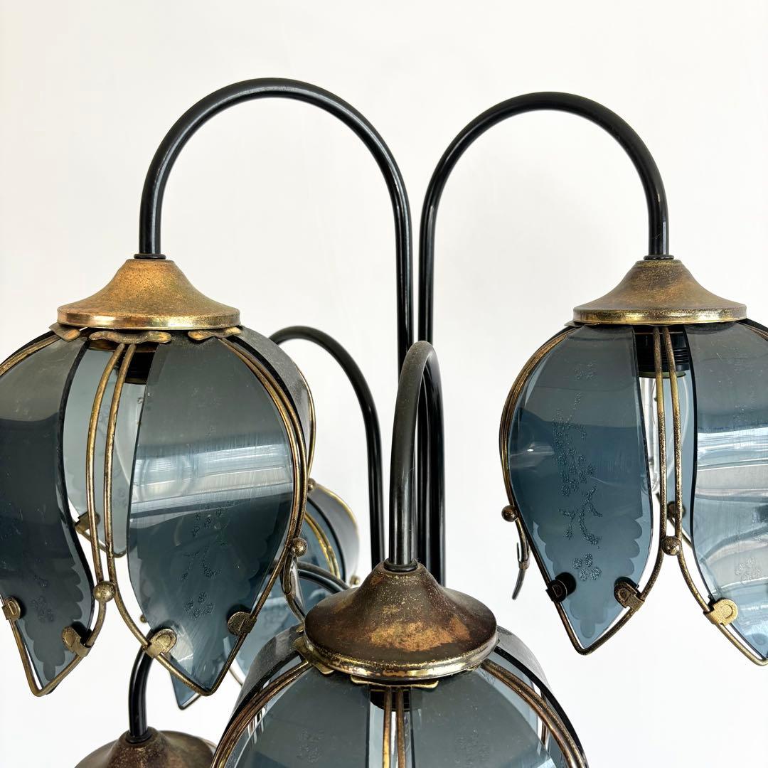 『ヴィンテージ』レトロ　アンティーク　フラワー スタンドライト 鈴蘭フロアランプ