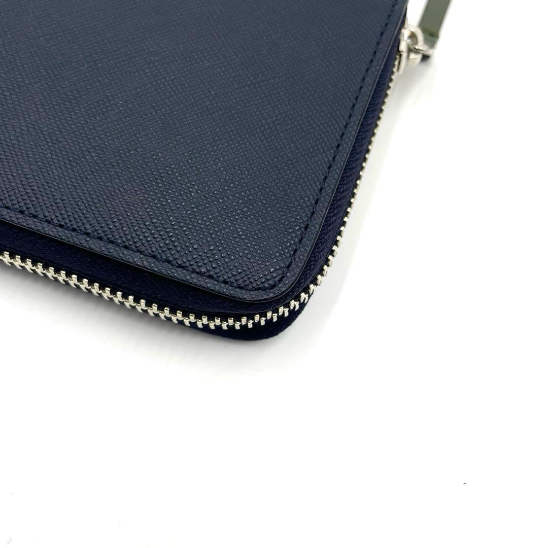【未使用・保管品】Paul Smith 長財布 ラウンドジップ ネイビー