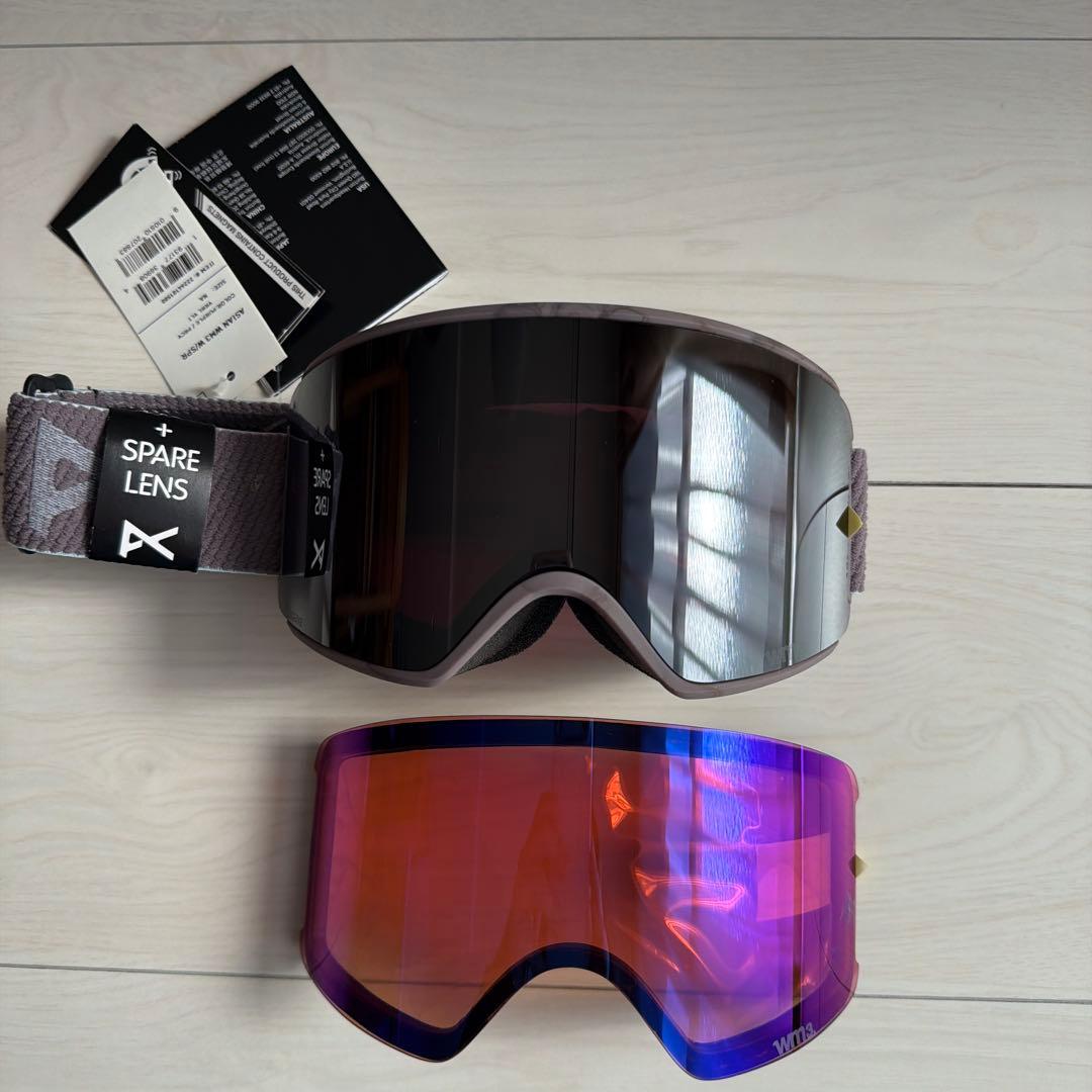新品！レディースゴーグル　ANON WM3　マグネット脱着式　スペアレンズ付き